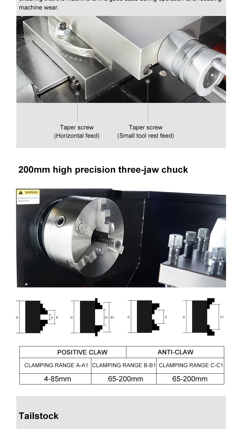 Chinese Factory CT6140 High Quality Horizontal Manual Lathe Machine Lathe