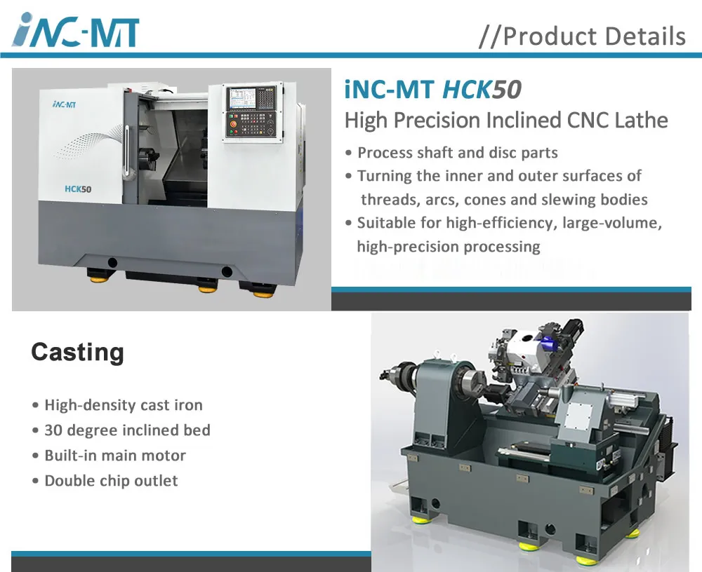 Hot Sale Mini Machine Metal Inc-Mt Horizontal CNC Lathe Hck50