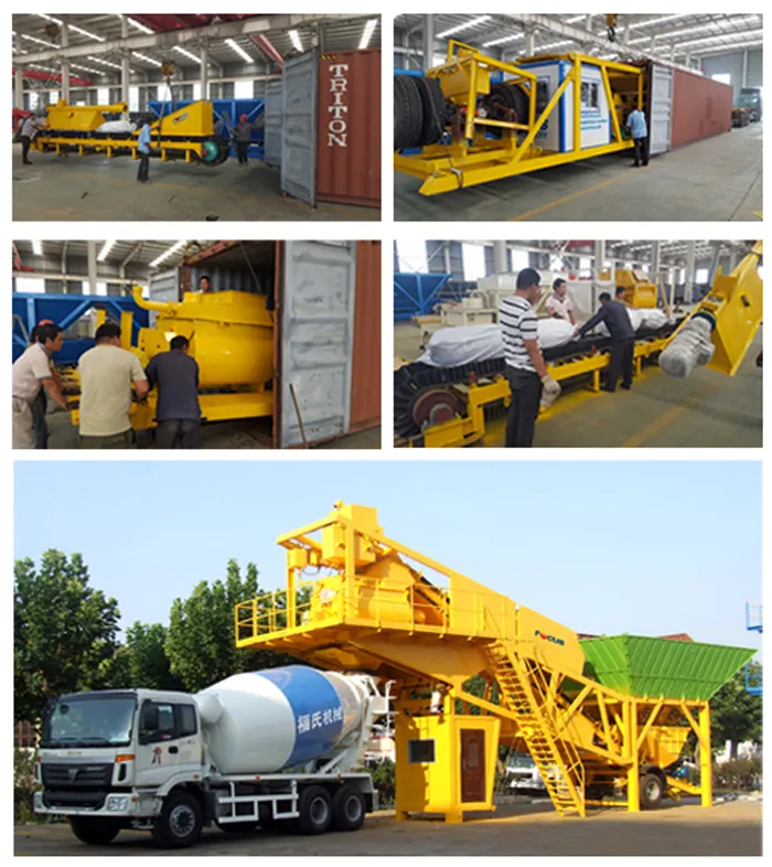 Portable Mobil Concrete Mixing Plant with Capacity 60cmb Per Hour